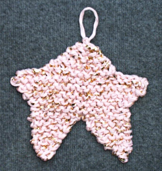 Christmas star ornament knitting pattern