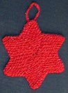 Six Pointed Star Christmas Ornament Knitting Pattern