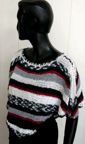 Striped Poncho Knitting Pattern