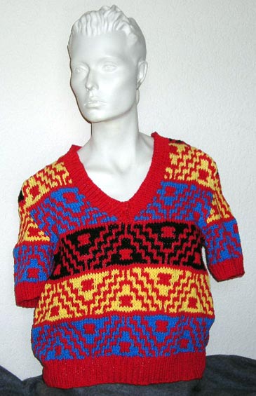 mosaic short sleeved sweater