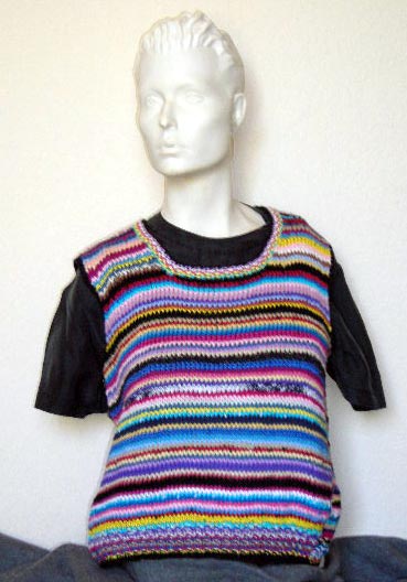 Odd Ball Vest Or Sleeveless Shell Pullover Knitting Pattern