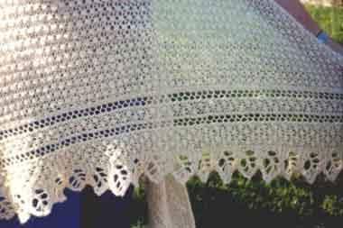 Trinity Stitch Shawl Knitting Pattern Edging