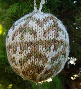 Christmas Ball Ornament Knitting Pattern