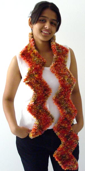 Garter Stitch Zig Zag Scarf Knitting Pattern. Knit in garter stitch, 